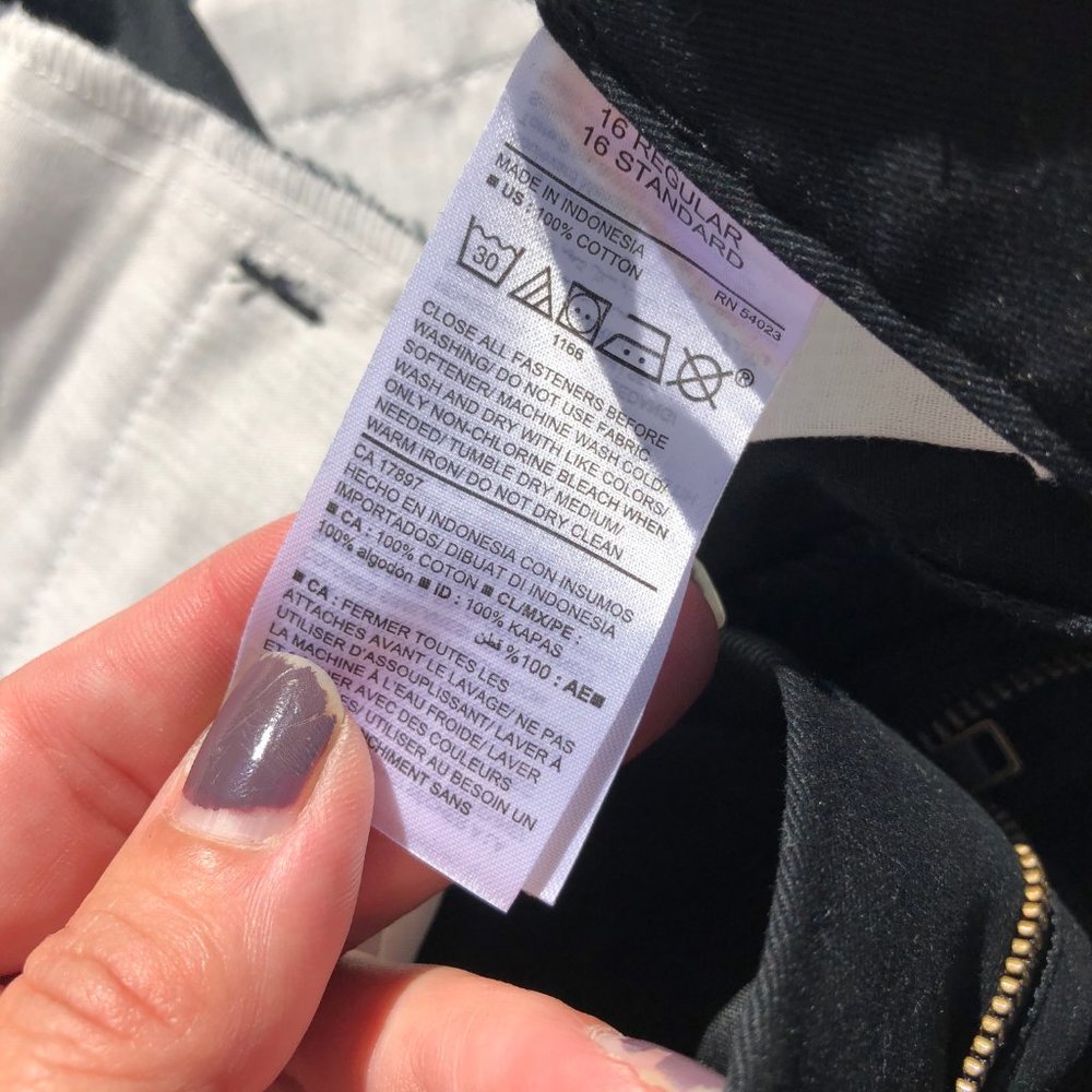 Old Navy Black Straight Droit Pants 16 - Picture 3 of 5